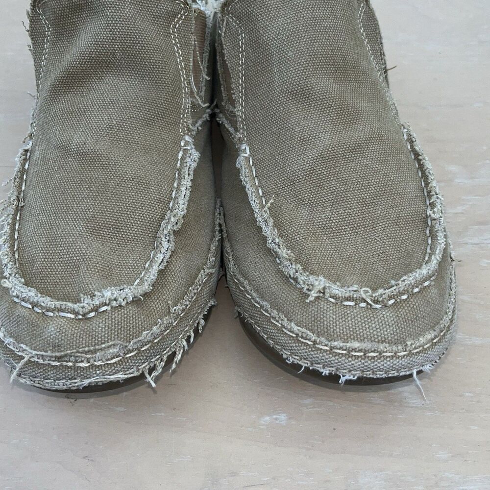 Tony Lama Lindale Canvas Slip On Men's Boho Raw Edge Casual Loungewear 12D - Picture 9 of 13